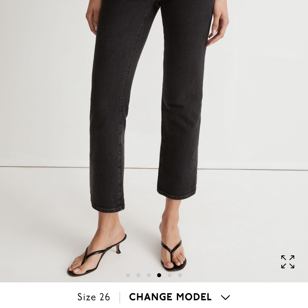 Madewell Kick Out Crop Jeans In Black Size 28 Women's Black Jeans